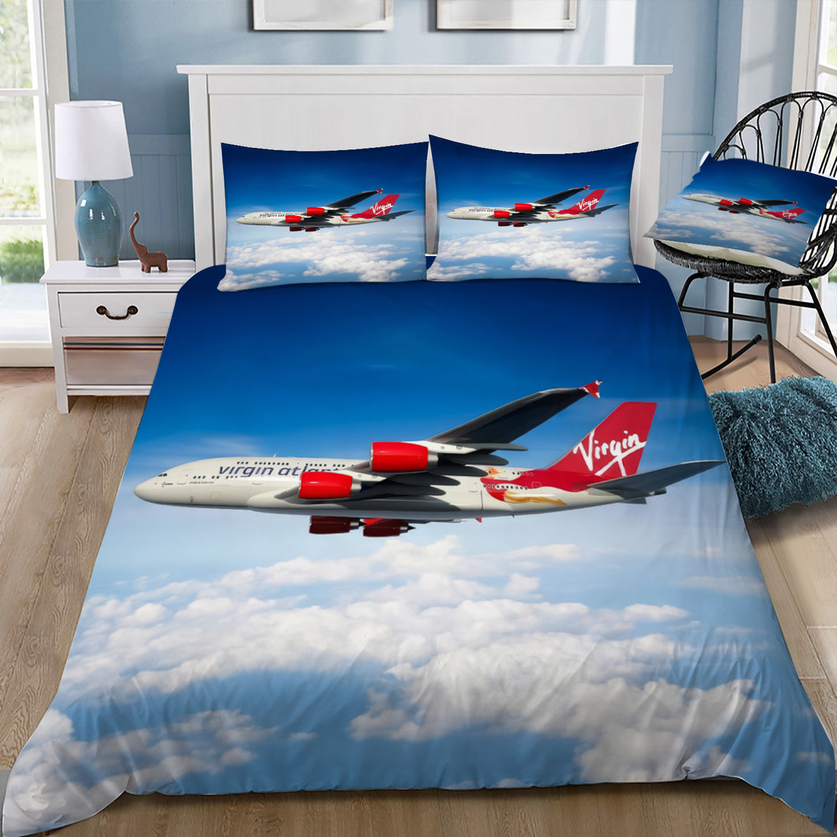 Virgin Atlantic Airbus A380 What Could Have Been Doona / Duvet Cover and 2 Pillow Slips