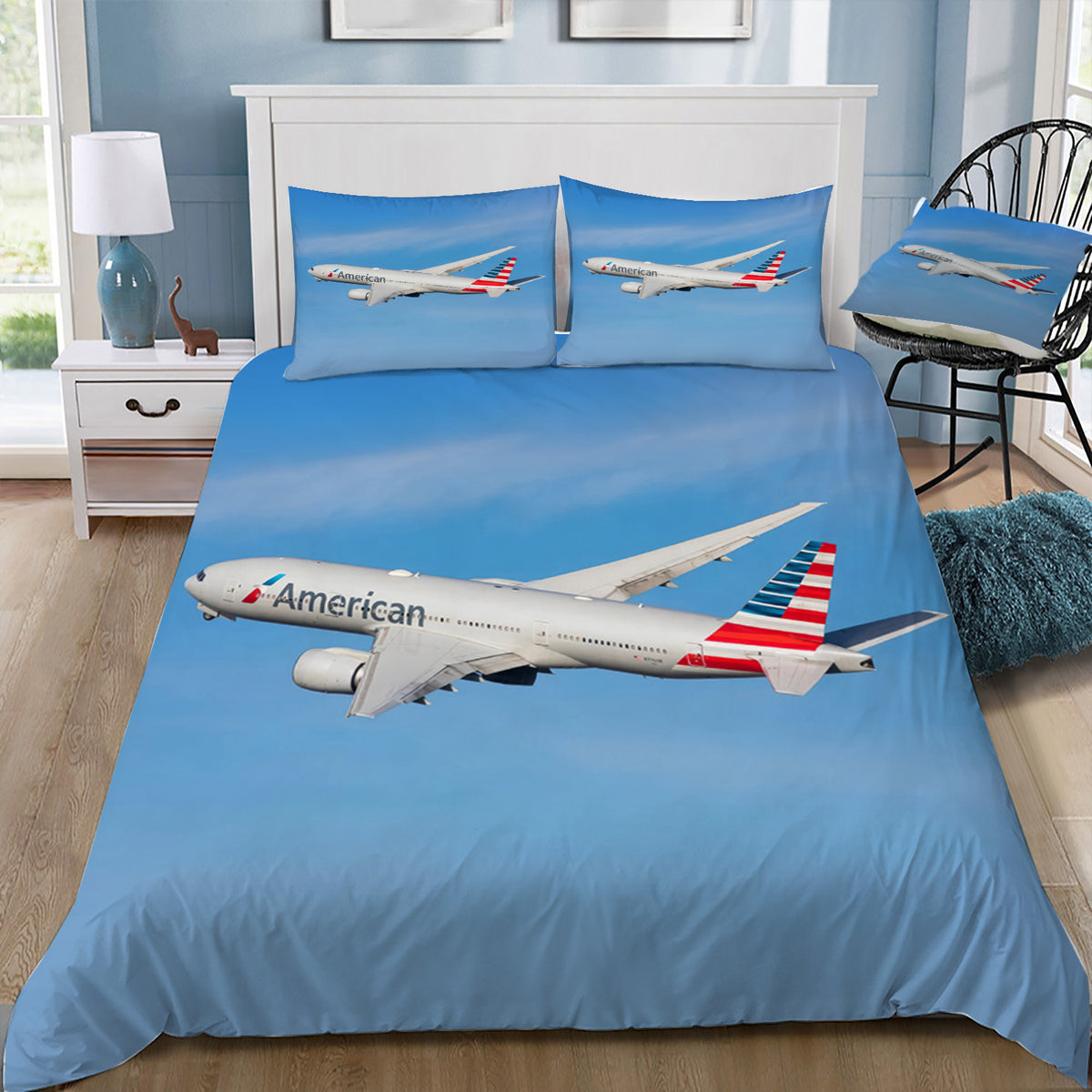 American Airlines Boeing 777 Doona / Duvet Cover and 2 Pillow Slips