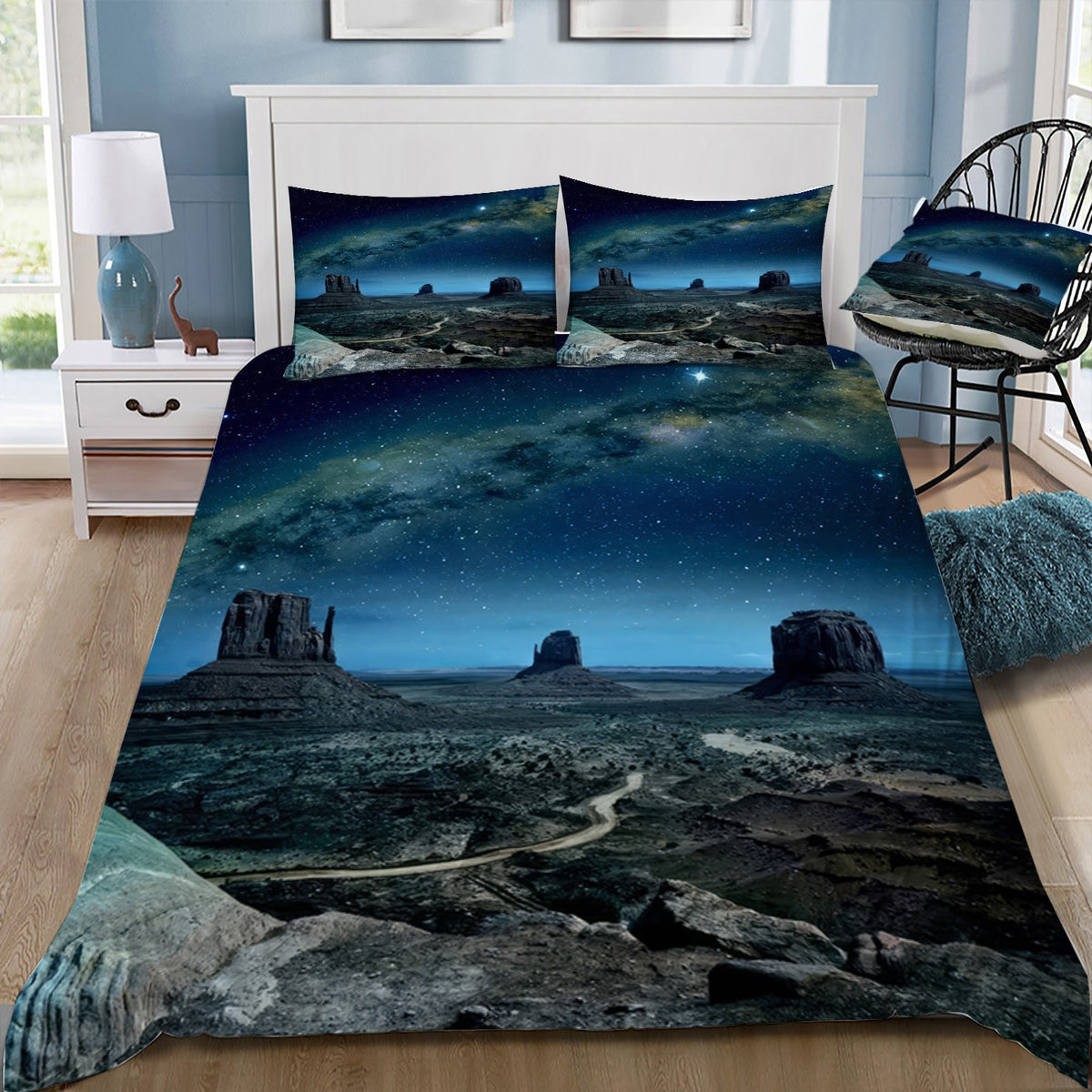 Americas Wild West at Night Duvet / Doona Cover and 2 Pillow Slips