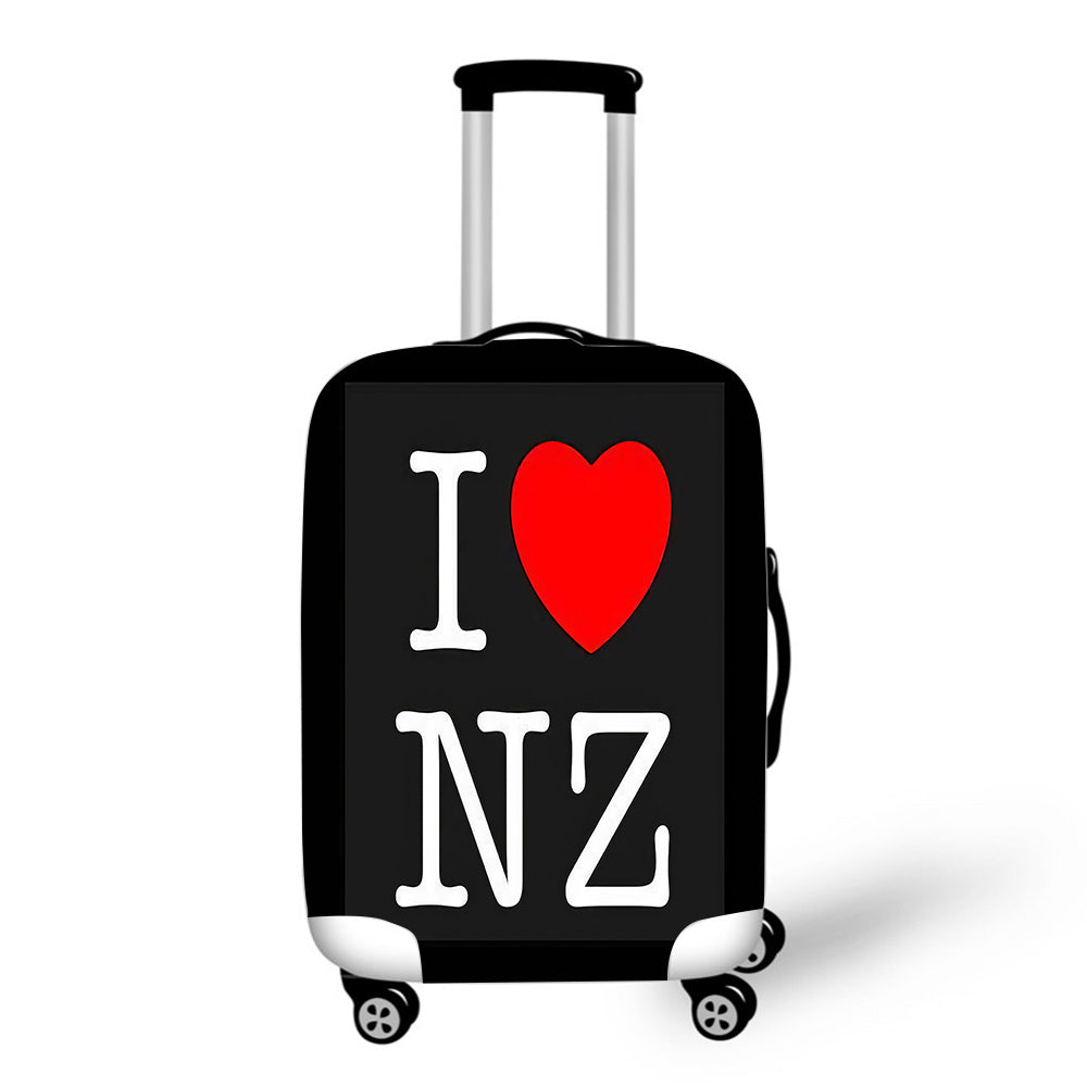 I Love New Zealand Black Baggage Cover