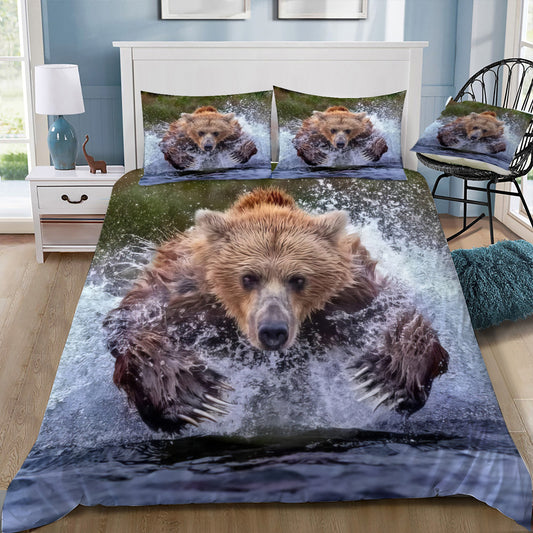 Angry Bear Duvet / Doona Cover and 2 Pillow Slips