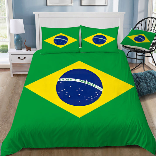 Brasil National Flag Duvet / Doona Cover and 2 Pillow Slips