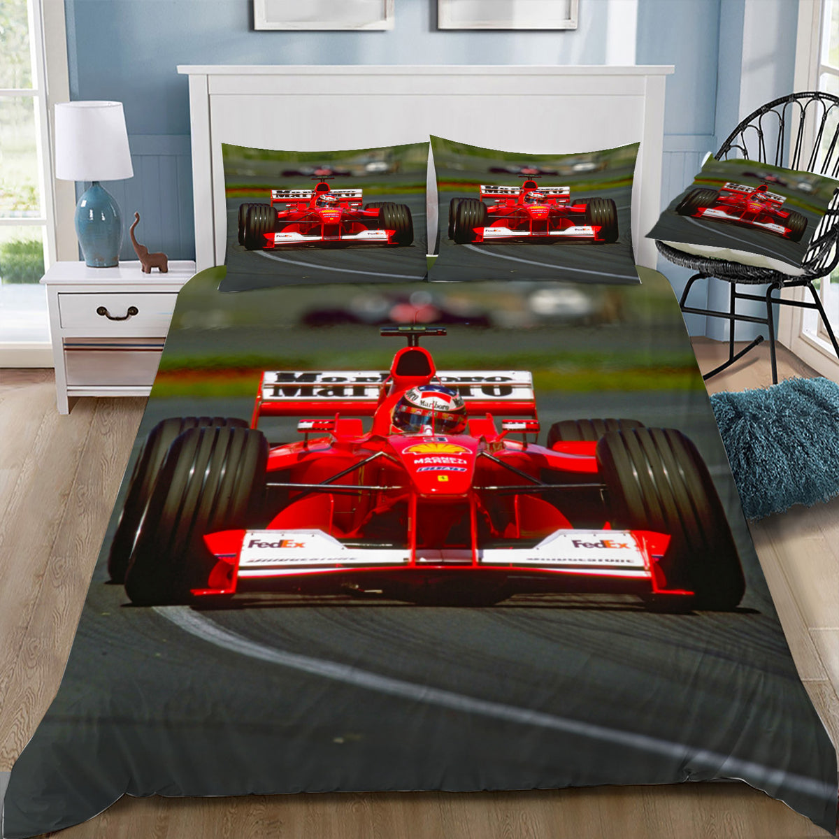 Ferrari Formula 1 Race Car Duvet / Doona Cover and 2 Pillow Slips