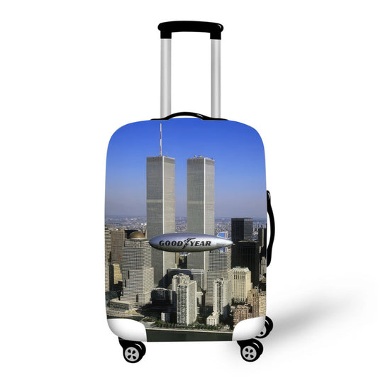 Goodyear Blimp & Twin Towers New York Baggage Cover