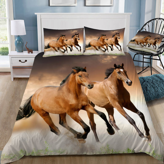 Horses Running Duvet / Doona Cover and 2 Pillow Slips