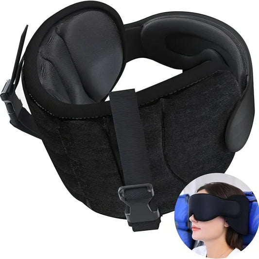 Travel Sleepmask Pillow for Planes, Trains & Cars for a Comfortable Rest