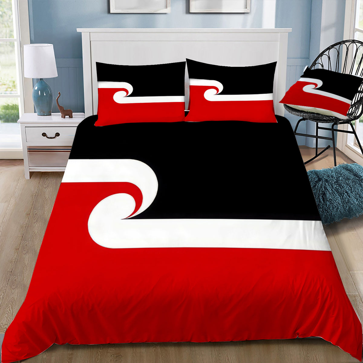 New Zealand Maori Flag Duvet / Doona Cover and 2 Pillow Slips