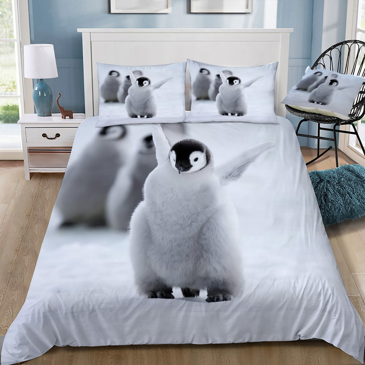 Baby Penguin Duvet / Doona Cover and 2 Pillow Slips