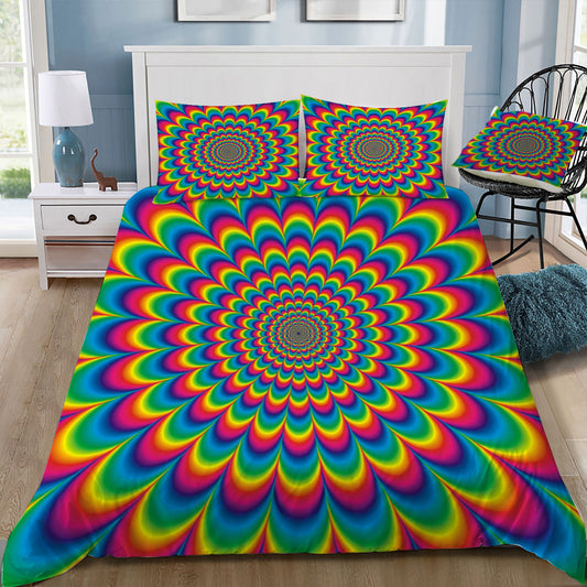 Psychedelic Print Duvet / Doona Cover and 2 Pillow Slips
