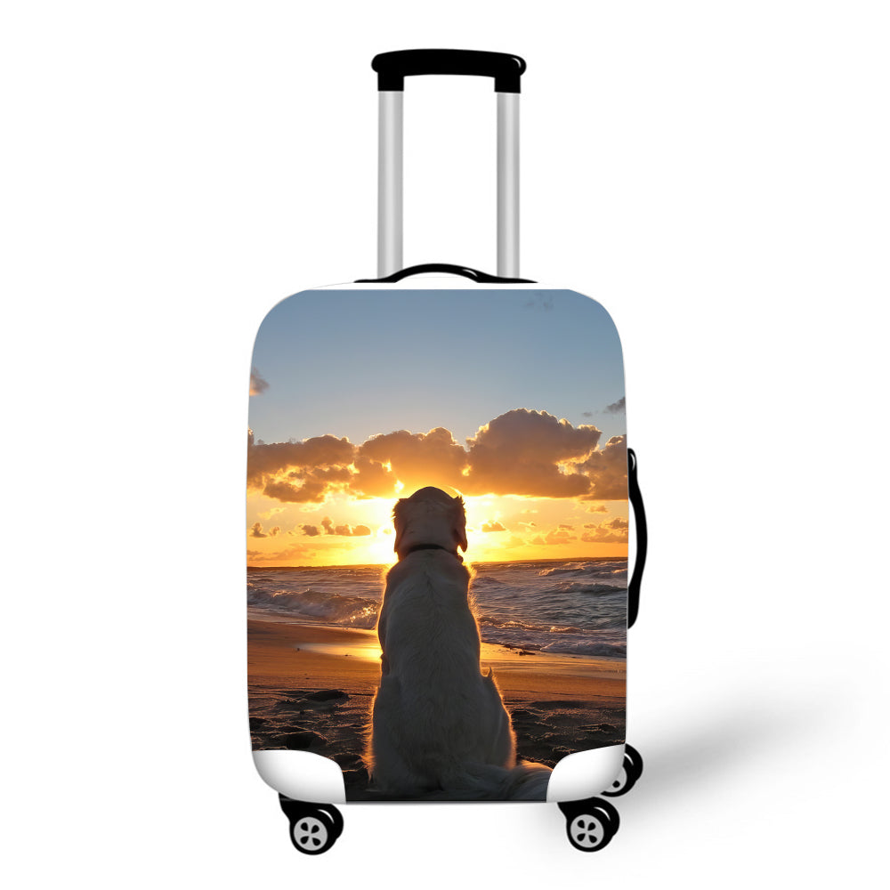 Puppy Looking at the Sunset Baggage Cover