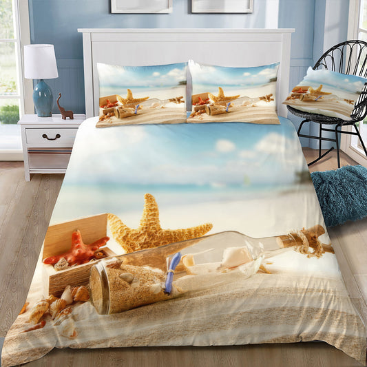 Sea Shore Ocean Beach Duvet / Doona Cover and 2 Pillow Slips