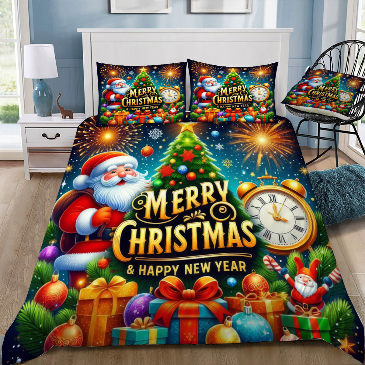 Merry Christmas Duvet / Doona Cover and 2 Pillow Slips